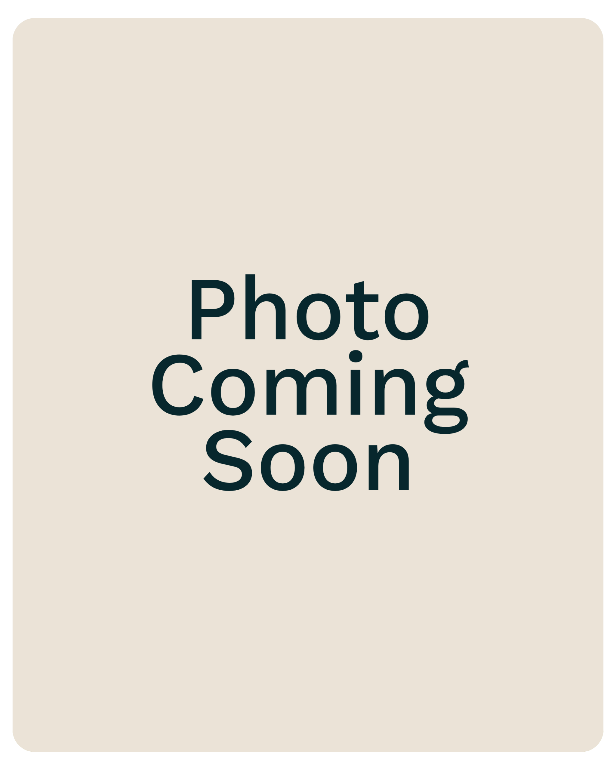Isabella Buckley LPC Beige rounded-card placeholder displaying the words 'Photo Coming Soon' in large dark text.